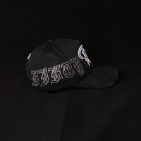 Gorro de Béisbol de Diseño de Lujo de 5 Paneles, Bordado 3D Personalizado con Pedrería, Logotipo Exclusivo Personalizado, Forro de Satén, Gamuza