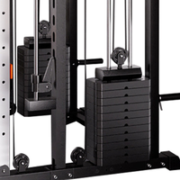Rack de Potencia Multifuncional con Cable Crossover para Gimnasio en Casa, Rack de Sentadillas con Doble Torre de Pesas, Equipo de Entrenamiento de Fuerza