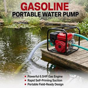 <span class=keywords><strong>Pompe</strong></span> utilitaire portable à essence 6,5 CV pour le vidage des piscines et les installations aquatiques résidentielles de jardin - Product Image 1