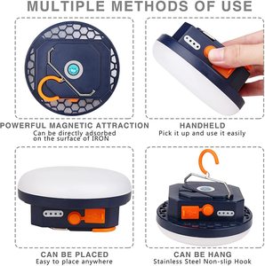USB Rechargeable Waterproof Portable LED Camping Light With Magnet for Emergency LED Camping <strong>Lantern</strong> <strong>Lamp</strong> With Power Bank - Product Image 2