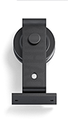 4FT/1.22M Porte unique montée sur le dessus Bi-fold noir porte de grange coulissante matériel intérieur personnalisation Kit de quincaillerie de porte de grange en bois - Product Image 5