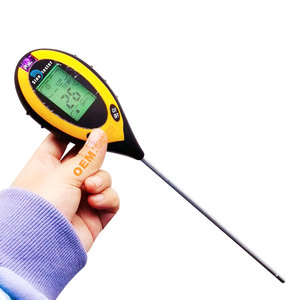 Probador de suelo electrónico de mano 4 en 1, sensor de ph de planta, medidor de humedad ligero, Analizador de temperatura y humedad, instrumento de vigilancia - Product Image 5