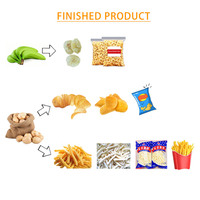 Aangepaste Frietjes Aardappelchips Maken Machine Volautomatische Bevroren Frietjes Friet Friet Productie Complete Verwerkingslijn