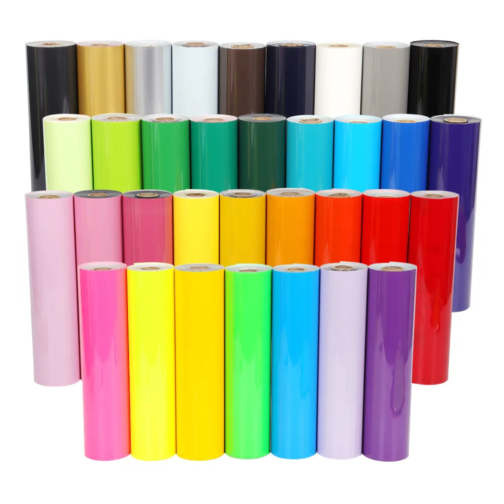 20 inx50yard Colorful PU Pastel Thermal Press Vinyl Rolls HTV Film Heat Transfer Vinyl High Transfer Film Logo abbigliamento