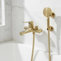 Mitigeur thermostatique mural ITALOMIX Gold pour bain et douche, en alliage de zinc, à poignée unique, eau chaude et froide, avec valve en céramique