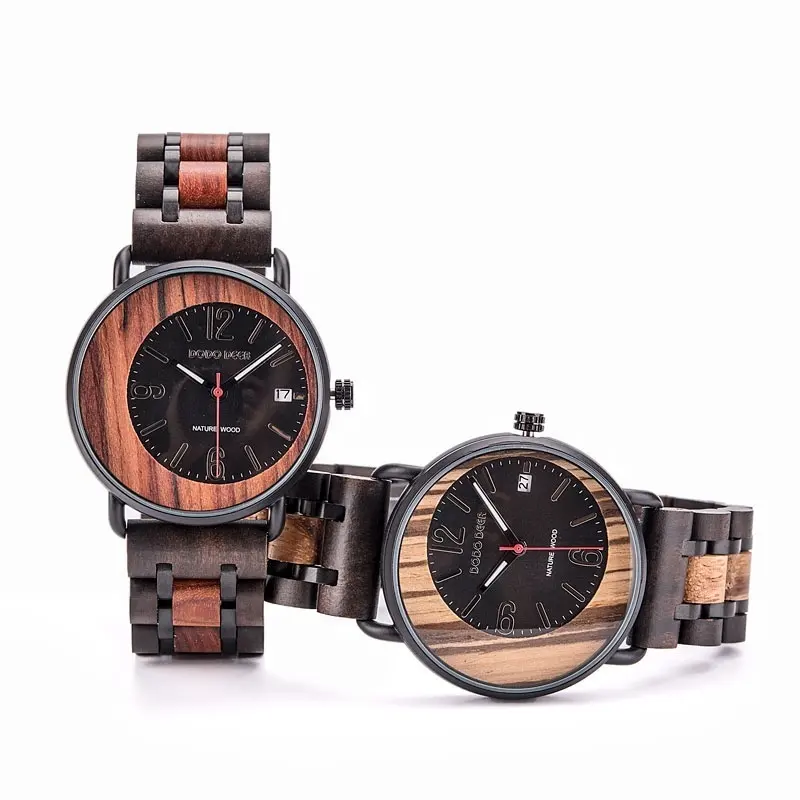 DODO DEER Men's Wood Watch Oem Fashion Retro Creative Luminous Calendar Quartz Waterproof Watch Customizable Wholesale Watch