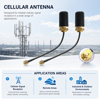 Antenne cellulaire 4G en forme de champignon 700-2700 MHz, montage à vis 12x55mm avec câble RG174, VSWR 2.0, gain 2dBi