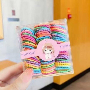 Trending pastello peluche stampato elastico per lo Styling dei capelli fasce moda donna accessori con perla vendita calda all'ingrosso - Product Image 1