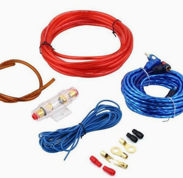 5M Audio Subwoofer Wiring Kit Amplifier Speaker Installation Cable 8GA Power Line 60 AMP Fuse Holder Car Amplifier Wiring Kit