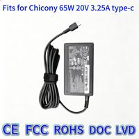 Adaptateur secteur 65W 20V 3.25A Type C, chargeur de remplacement compatible avec Chicony A20 065N3A Lenovo ThinkPad X1 Carbon T14 E14 Laptop
