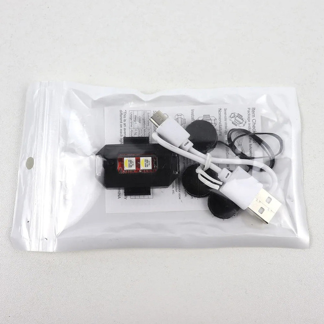 A80 7 Colors Auto Accessories Usb Mini Universal Led Motorcycle Rear Tail Strobe Light Drone Warning Lights Signal Lamp