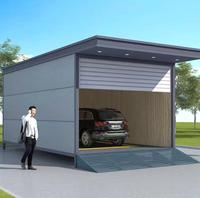 Cochera Metálica Prefabricada de Acero de 20 Pies, Casa Contenedor Plegable, Montaje Rápido, Modular, Portátil, Moderna, con Puerta Corredera