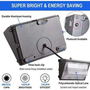 Pour UL DLC Listed 150 Watt LED Wall Pack 19500 Lumens 5000K Applique Murale Extérieure 120-277V - Product Image 4