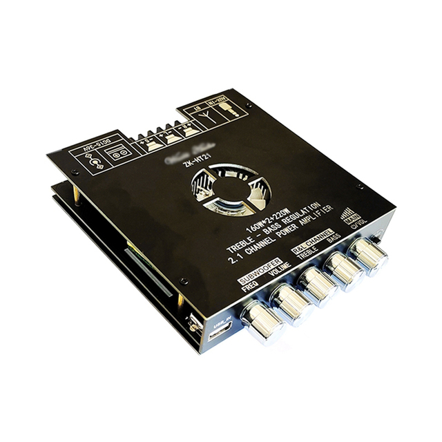 ZK-HT21 digital power amplifier board 2.1 sound channel TDA7498E tune the high-low overweight subwoofer