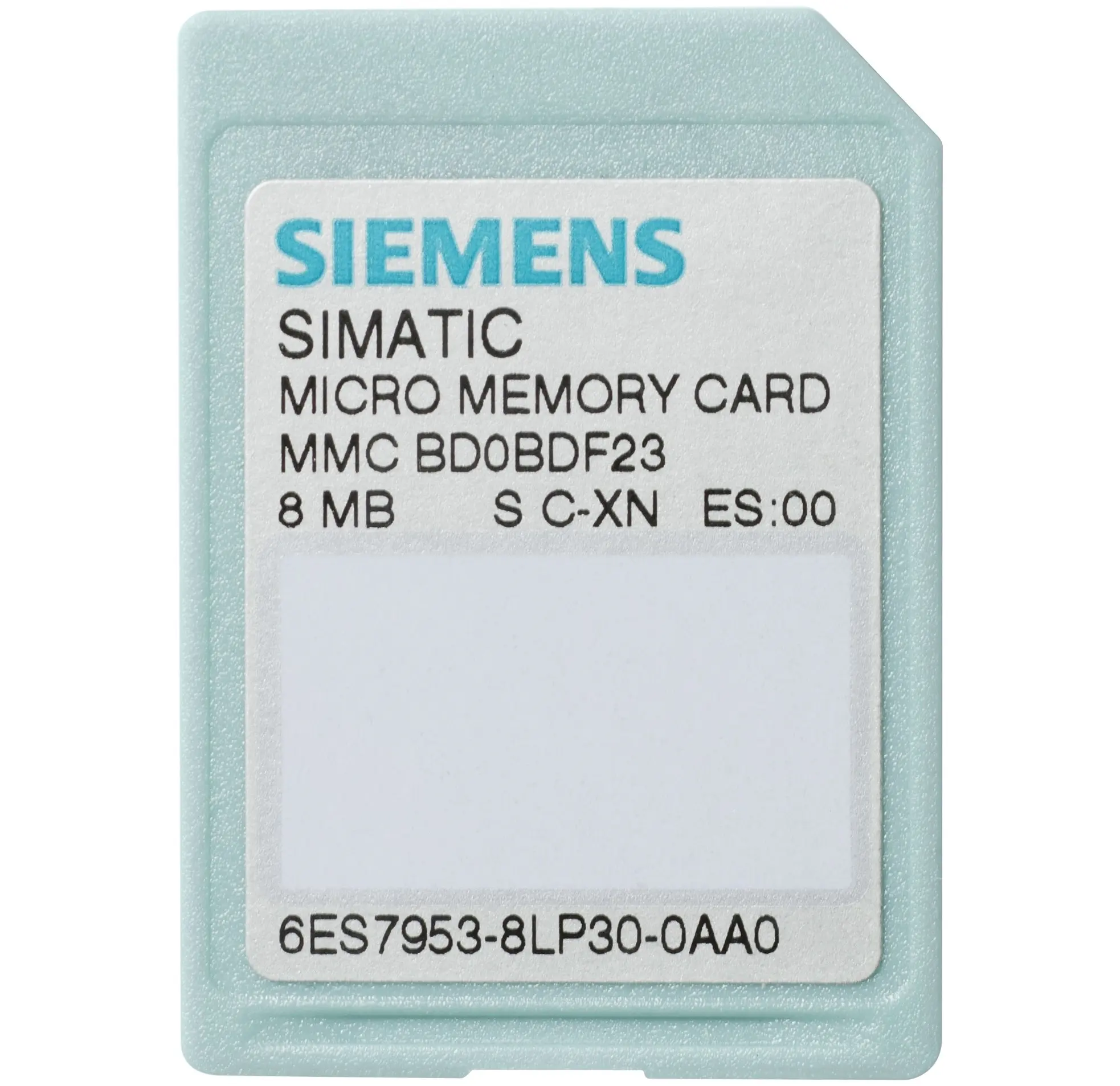 6ES7953-8LL31-0AA0 SIMATIC S/7 미니 메모리 카드 S/7-300/C7/ET 200 전용, 3, 3V Nflash, 2 MB