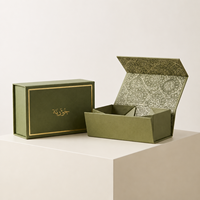 Boîte d'emballage pour vêtements de luxe avec logo personnalisé, boîte magnétique pliable de qualité supérieure et durable