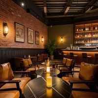 Ensemble de chaises de restaurant personnalisables en PVC, table et chaise de bar/café commerciales