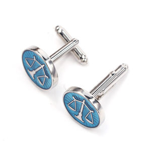 <span class=keywords><strong>Balance</strong></span> bleue ronde <span class=keywords><strong>Balance</strong></span> <span class=keywords><strong>Balance</strong></span> chemise goujons cadeau <span class=keywords><strong>avocat</strong></span> Relojes boutons de manchette pour hommes femmes - Product Image 4