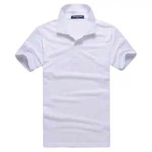 Sem etiqueta no logotipo camisa polo 65% algodão 35% poliéster para homens