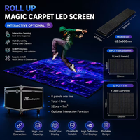 Écran de sol interactif LED Magic Carpet 1000x2000mm, enroulable, intérieur, IP65, haute résolution, animation, stand d'exposition, événements
