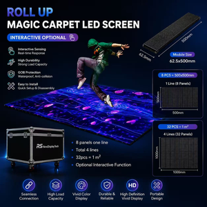 Écran de sol interactif LED Magic Carpet 1000x2000mm, enroulable, intérieur, IP65, pour stands d'exposition, événements, jeux interactifs - Product Image 4