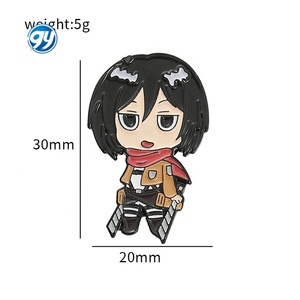 เข็มกลัดหัวรูปตัวการ์ตูนไททันแบบมินิมอลลิสต์ป้ายโลหะการ์ตูนของขวัญที่สร้างสรรค์ - Product Image 4