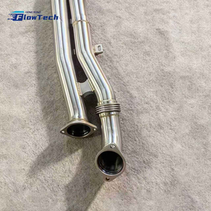 Système d'échappement intermédiaire haute performance FlowTech Professional, en acier inoxydable poli miroir avec bouclier thermique pour G80 G82 M3 - Product Image 5
