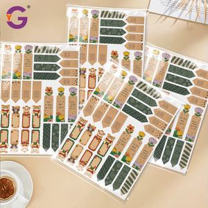 Marcadores Adhesivos de Papel Kraft con Corte Personalizado para Diarios y Lectores de Libros, Calcomanías con Numeración de Páginas Escribibles - Product Image 5