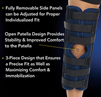 Attelle d'immobilisation complète du genou OEM pour usage médical, support de genou réglable et fixe pour fracture de jambe, hommes et femmes