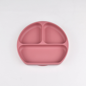 Durable Non Slip Silicone Divided Plate For Baby Feeding Children's Dish With Three Compartments Flexible Food Grade <b>Material</b> - Product Image 1