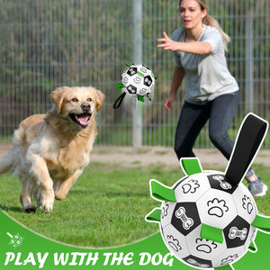 Kinyu Originele Eco-Vriendelijke Pu Nylon Hond Voetbal Speelgoed Interactieve Voetbal 5/7 Inch Buiten & Water Gebruik Huisdier Speelgoed - Product Image 4