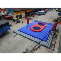 Jeu de sport de plage personnalisé avec souffleur d'air terrain de volley-ball gonflable à vendre