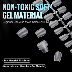 <span class=keywords><strong>AILLSA</strong></span> OEM 240 Uds 15 tamaños extra corto ataúd cuadrado redondo Punta de uñas mate completo cubierta completa puntas de uñas Punta de uñas de gel suave - Product Image 5