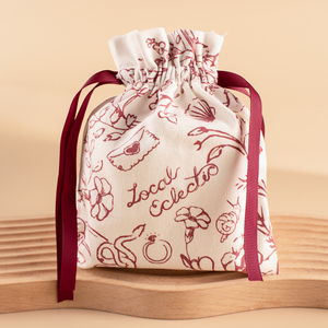 Eco-Friendly Fashion Custom Logo <b>Printed</b> Patterned Fabric Craft Cotton <b>Canvas</b> Pouch - Product Image 2
