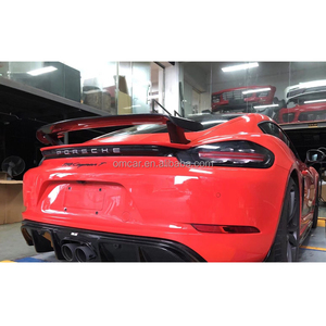 Accessoires de voiture pour Porsche <span class=keywords><strong>Cayman</strong></span> sans installation de poinçonnage Aile arrière GT en fibre de carbone pour Porsche 981 718 <span class=keywords><strong>982</strong></span> <span class=keywords><strong>Cayman</strong></span> - Product Image 2