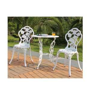 Patio extérieur Meubles De Jardin En Fonte D'aluminium Table À Manger et Chaises <span class=keywords><strong>Ensemble</strong></span> de Bistrot - Product Image 4