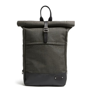 Free sample Women's Customized Black Print <b>Roll</b>-<b>Top</b> <b>Backpack</b> for Casual Sports <b>Laptop</b> for Outdoor Activities - Product Image 1