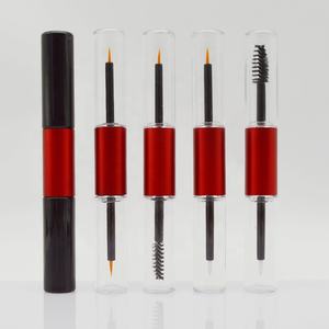 Flacon de sérum pour cils en aluminium PETG 2 en 1, vente en gros, tube de mascara double en métal, capuchon ABS, impression sérigraphique pour emballage d'eye-liner et de mascara - Product Image 5