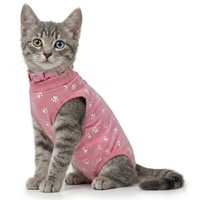 HIPHOPPET Combinaison de récupération post-chirurgicale pour chats et chiens, pliable, en nylon, anti-morsure, soutien des plaies abdominales, design moderne, style sportif