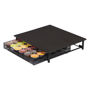 Caja de Almacenamiento Portátil para Cápsulas de Café, a Prueba de Polvo, Cajón de Escritorio, Base Moderna y Simple de Hierro para Cafetera, Sin Instalación - Product Image 5