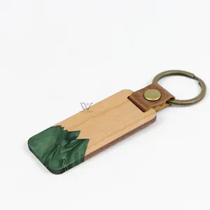 Hotsale Keychain Nhà Máy Giá mới nhất bằng gỗ nhựa Keychain Epoxy keyrings chất lượng tốt nhất với giá tốt nhất Keychain