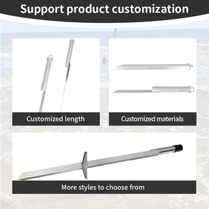 Support de canne de plage réglable en pointe de sable de pêche robuste blanc pour la pêche au surf - Product Image 4