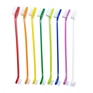 Brosse à dents double tête multicolore pour chiens et chats, vente en gros d'usine, pour l'hygiène dentaire des animaux de compagnie - Product Image 1