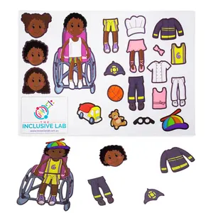 Puzzle Jigsaw Magnetik Anak Perempuan, Gaun Hadiah Belajar Pendidikan untuk Mainan Anak-anak