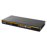 Commutateur Ethernet géré intelligent Gigabit Tincam 16+2 ports 1G POE 10/100/1000 Mbps 52 Gbps