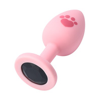 Analsex-Trainer 4-teiliges Silikon-Set mit Juwelen-Buttplugs, Analsex-Spielzeug-Kit für Anfänger Männer Frauen Paare - Katzenpfoten-Design