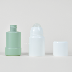 50ml 75ml Vacío Reemplazable Plástico Blanco Recto Protector Solar Crema Rollo en Botella Con Bolas De Plástico - Product Image 1