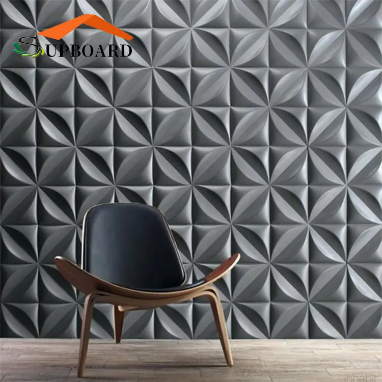 Foshan Home Decoration 3D Black Diamond PVC-Muster platte für Wand verkleidungen