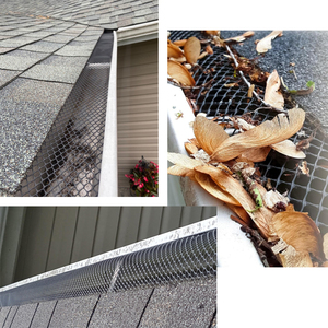 Protection de gouttière en maille plastique facile à installer, filtre anti-feuilles, grille de drainage au sol - Product Image 2