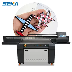 1390-SENA Imprimante numérique à jet d'encre UV à plat Machine d'impression avec 6 couleurs + vernis pour le verre, le bois, l'acrylique, la boîte de téléphone